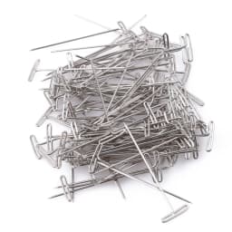 50/100Pcs 27/32/38/45/50MM T Pin Needles Wig Making T Pins for Blocking Knitting Assorted Sizes T-Pins Stainless Steel