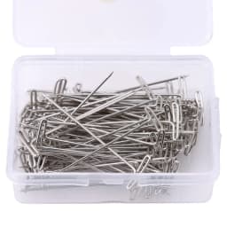 50/100Pcs 27/32/38/45/50MM T Pin Needles Wig Making T Pins for Blocking Knitting Assorted Sizes T-Pins Stainless Steel