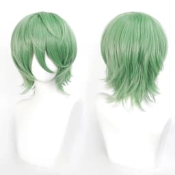 35cm Short Black Spiky Cosplay Wig Pre-Teased Crown Heat Resistant Synthetic Wig Layered Flipped-out Universal Anime Wig
