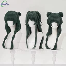 High Quality Maomao Cosplay Wig The Apothecary Diaries Dark Green Heat Resistant Synthetic Hair Party Anime Mao Mao Wigs +WigCap
