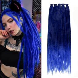 24 Inch Synthetic Dreadlock Hair Extensions 5 Strands/Lot Hippie Dreads Colorful DreadLoc Reggae Style Crochet Braids