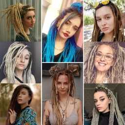 24 Inch Synthetic Dreadlock Hair Extensions 5 Strands/Lot Hippie Dreads Colorful DreadLoc Reggae Style Crochet Braids