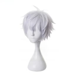 Gojo Satoru Cosplay Wig Anime Jujutsu Kaisen Cosplay Gojo Short Heat Resistant Synthetic Hair Anime Wigs Costume Party