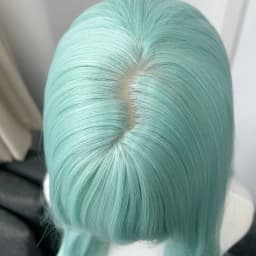 Wig with Bangs Mint Green 24inch Straight Headband Wig for Women Lolita Nature Fashion High Temperature Fibers Synthetic Wigs