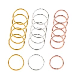 100Pcs 12mm Golden/Sliver/Rose Red Color Hair Rings Hair Clips Loop for Women Girls DIY Hair Accessories Dreadlock