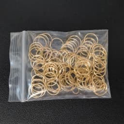 100Pcs 12mm Golden/Sliver/Rose Red Color Hair Rings Hair Clips Loop for Women Girls DIY Hair Accessories Dreadlock