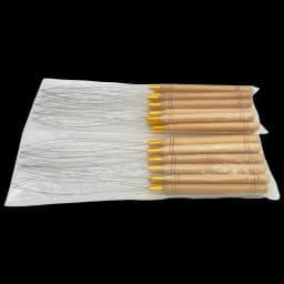 20 pcs Loop Pulling Needle Wood Handle Loop Needle Hair Extensions Feather Hair Extension Tools 2.9mm Nano Ring Threader Tools