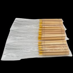20 pcs Loop Pulling Needle Wood Handle Loop Needle Hair Extensions Feather Hair Extension Tools 2.9mm Nano Ring Threader Tools