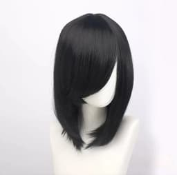Anime 40cm Medium Basic Bang Blond Black White Red Pink Green Brown Gold Blue Cosplay Wig Heat Resistant Synthetic Hair Wigs