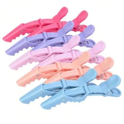 5/10/12/20 Piece Set of Multifunctional Hair Styling Sectioning Clips, Positioning and Partitioning Alligator Clips Suitable for Professional Hairdressers, Women's Hair Clips, Plastic Non-Slip Hair Clips, Professional Hairstyle Clips, Hair Salon Sectioning Clips
