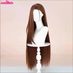 High Quality Hyuna Cosplay Wig Alien Stage Cosplay Long Straight Brown Heat Resistant Synthetic Hair Game Anime Wigs + Wig Cap