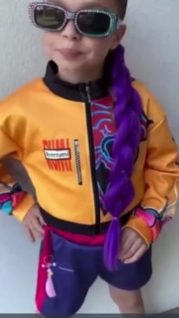 Synthetic Braids Purple Hair Ponytail Costume Hairstyle 24 Inch Long Ponytail with Clips for Kids Girls Halloween Christma Kpop