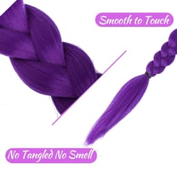 Purple 26inch Braid Clip in Ponytail Hair Extension Long Ponytail Hairpieces Cosplay for Kids Girl Halloween Christmas