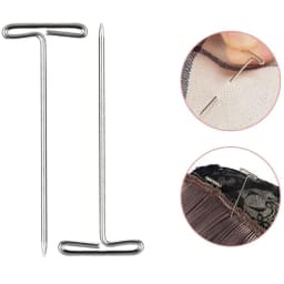 50/100/200Pcs 38MM T Pin Needles Wig Making T Pins for Blocking Knitting T-Pins Stainless Steel