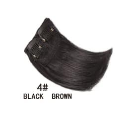 Synthetic 10cm Clip In Hair Extensions Short Straight Topper Invisible Seamless Side Cover Hairpiece Natural Volume Easy Wear