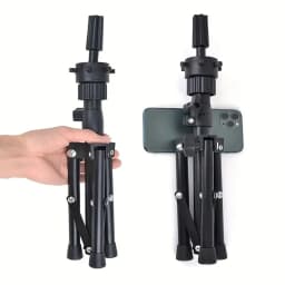 22 Inches Canvas Mannequin Head with Tripod Stand Wig Cap T Pins Rat for Wig Making Practice Styling Training Display