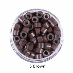 1000Pcs 5mm Silicone Lined Micro Rings Links Beads for I Tip Hair Extension Tools 9 Colors Optional