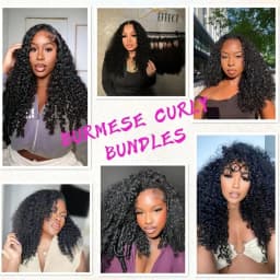 Burmese Curly Human Hair Bundles Unprocessed 12A Brazilian Virgin Hair Bundles 30 40 Inch 1/3/4 Bundles Water Wave Weave Human Hair Extensions With Spiral Curly Ends Black