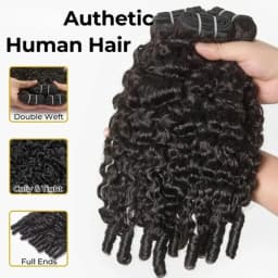 Burmese Curly Human Hair Bundles Unprocessed 12A Brazilian Virgin Hair Bundles 30 40 Inch 1/3/4 Bundles Water Wave Weave Human Hair Extensions With Spiral Curly Ends Black
