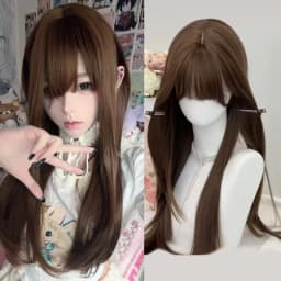 Silver-gray Straight Hair Synthetic Wig for Party, Halloween Cosplay, Role-playing, Daily Use, High-temperature Hair Accessory