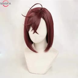 High Quality Momo Ayase Ekalun Cosplay Wig Anime Dandadan Cosplay Short Brown Heat Resistant Hair Anime Cosplay Wigs + Wig Cap