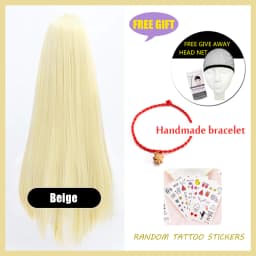 HUAYA 100cm Long Straight Wig Synthetic Cosplay Wig for Women Blonde Red Pink Grey Purple 23 Colors False Hair Christmas Wigs