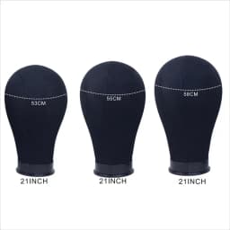 21-23inch Canvas Block Wig Black Head For Wigs Making Display Styling Mannequin Manikin Head