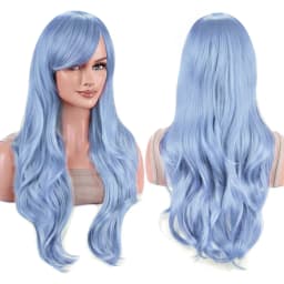 Synthetic Hair Long Wavy Rose Red Starfire Lolita Cosplay Wig Anime Wigs Morgiana Halloween Costume Wig for Girl
