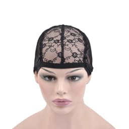 10Pcs Single Lace Wig Cap Breathable Lace Front Wig Base Net Cap Hairnets with Adjustable Band for Wig Making