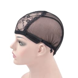 10Pcs Single Lace Wig Cap Breathable Lace Front Wig Base Net Cap Hairnets with Adjustable Band for Wig Making