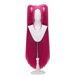 KPO-P Style Synthetic Cosplay Wig Mi-ra Rum-i Zo-e Inspired Long Purple Black Red Heat Resistant Hair Carnival Anime Party