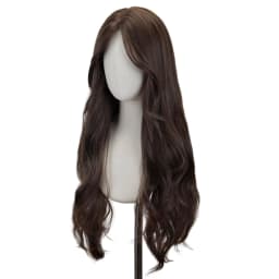 Synthetic Middle Part Wig without Bangs Dark Brown Daily Use Natural Hair Heat Resistant Long Wigs for Women