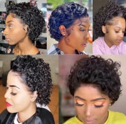 Pixie Cut Wigs Human Hair Short Curly Lace Front Human Hair Wigs Brazilian 13x1 Transparent Lace Wigs Water Wave Bob Wig