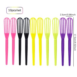 10pcs Plastic Hair Dye Mixing Stick - Hair Dye Mixing Stick, Durable ABS Plastic Root Mixing Tool, Special for Real Hair Wigs