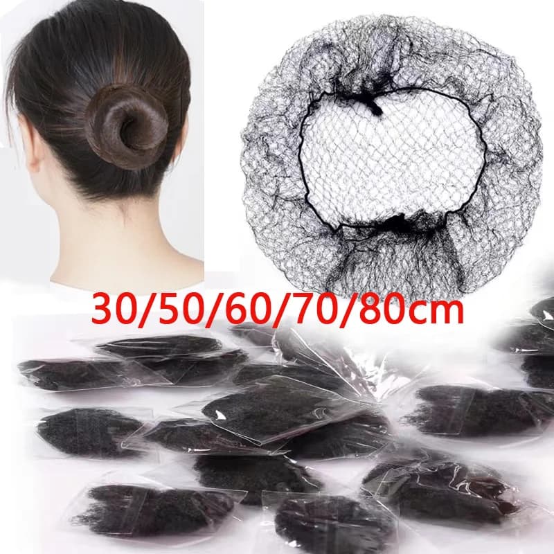 10Pcs/Lot Durable Nylon Hair Net For Bun Hair Hair style Tool Black Coffe Beige Brown White Gold Hair Net For Wigs Mesh