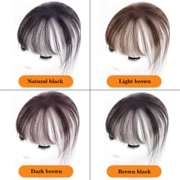 DUTRIEUX Synthetic 3D French bangs wig reissued air bangs topper wig natural curved simulation bangs for women