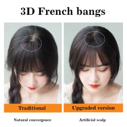 DUTRIEUX Synthetic 3D French bangs wig reissued air bangs topper wig natural curved simulation bangs for women