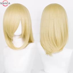 40cm Medium Basic Anime Cosplay Wig Bang Blond Black White Red Pink Green Brown Gold Blue Heat Resistant Synthetic Hair Wigs