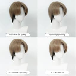 Cosplay Wig Chainsaw Man Anime Wig Kishibe Short Male Anime Cosplay Wig Black Game Role-Playing Synthetic Wig with Wigcap