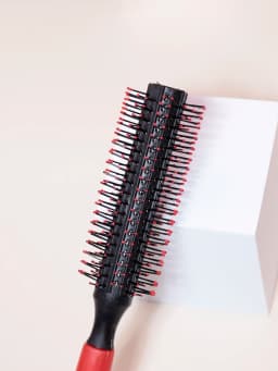 Professional Anti-Static Cylindrical Bristle Curly Hair Styling Round Comb Nylon Teeth Roller Comb Special for Real Hair Wigs