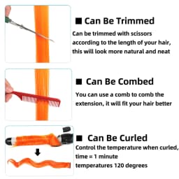 22Inch Synthetic Long Straight Clip In Hair Extensions High Temperature Hairpieces Rainbow Colors Hair Accessories for Women
