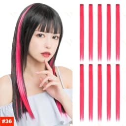 22Inch Synthetic Long Straight Clip In Hair Extensions High Temperature Hairpieces Rainbow Colors Hair Accessories for Women