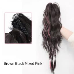 12Inch Short Wavy Synthetic Claw Clip Ponytail Hair Extensions Heat Resistant Hair Ponytail With Grab Clips For Women Daily Use