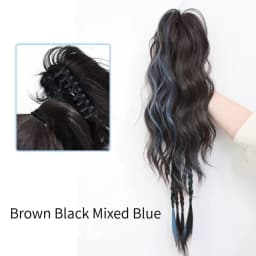 12Inch Short Wavy Synthetic Claw Clip Ponytail Hair Extensions Heat Resistant Hair Ponytail With Grab Clips For Women Daily Use