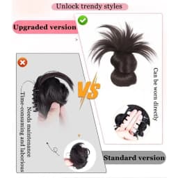 Synthetic Low Bun Claw Clip Natural Fluffy Hairpiece for Women Lazy Updo Styling Tool Easy Fashion Daily Hairstyle