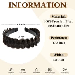 Synthetic fashion braided headband, hair band, braided hairstyle, Bohemian style, women's hair accessory/wig decoration.
