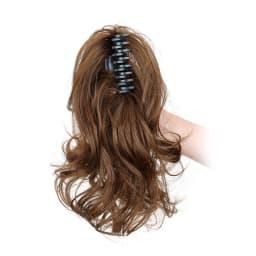 Synthetic 12Inch Short Curly Claw Clip Ponytail Hair Extensions Heat Resistant Fiber Hairpiece for Women Daily Use