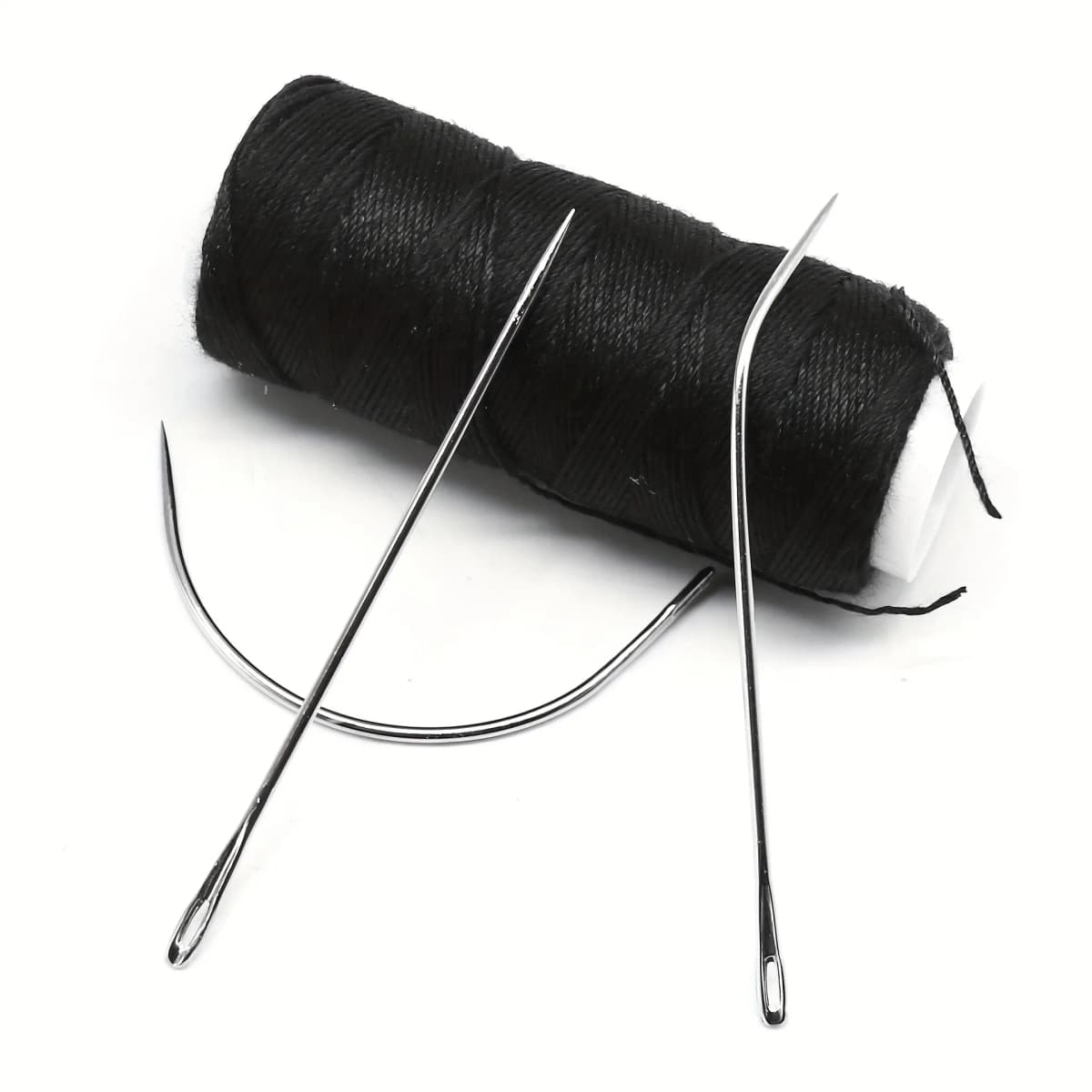 4 Colors Nylon Hair Track Weft Weave Sew Thread + Needle J+I+C For Clip In Extensions Wig Tools for Hair Extension Accessories
