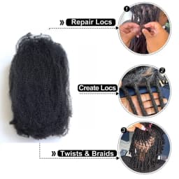 Kinky Marley Synthetic Braiding Hair Springy Afro Twist Crochet Faux Locs Bulk Extensions Marely Braid for Quick Styling