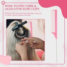 5pcs Hairdressing Tools Pointed Tail Comb Dual Head Eyebrow Brush Triple Row Comb Coiler Hair Salon Styling Comb